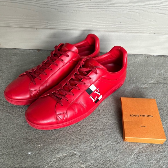 Louis Vuitton Other - SOLD - Louis Vuitton Red Leather LV Sneakers